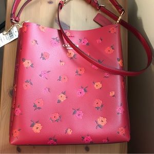 🌺 Coach Mollie Bucket Bag With Peony Print